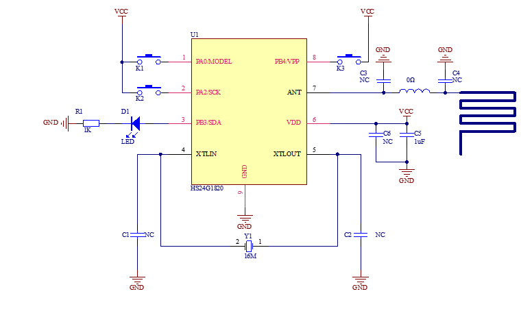华芯微电子低功耗蓝牙广播发射芯片HS24G1820产品介绍(图2) 6b7e13f2-fdca-11f0-90a1-92fbcf53809c.png